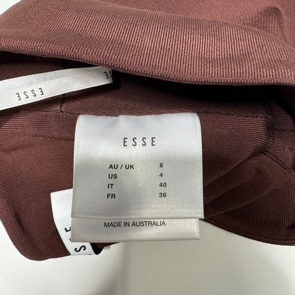 Esse Studios Strapless Crop Top Tube in Brown Size US 4 - Picture 8 of 9